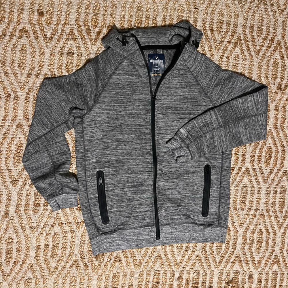 American Eagle Outfitters Gray Zip-Up Hoodie
